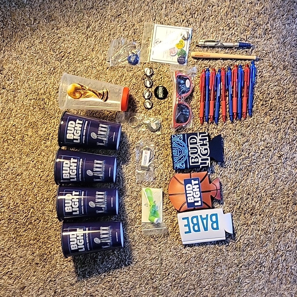Lot of Budweiser Promotional Products